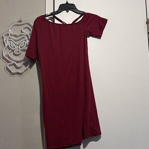 SHEIN Burgundy Mini Dress
